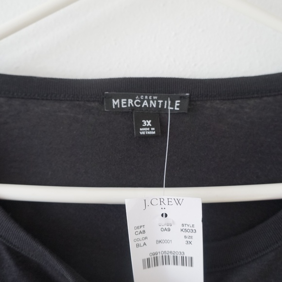 J. Crew Tops J Crew Mercantile Black Henley Women 3x Poshmark